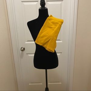 Mustard Cotton Biker Shorts